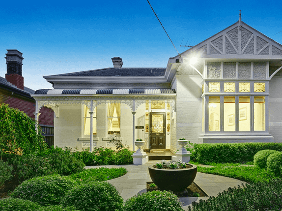 formal landscape design with garden pot feature