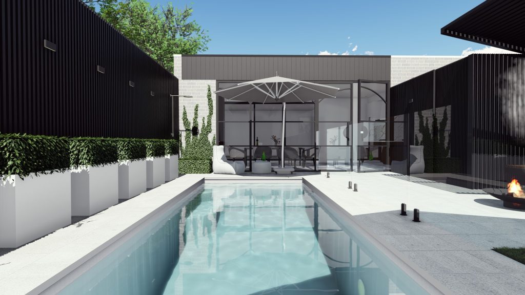 custom pool design in small garden space