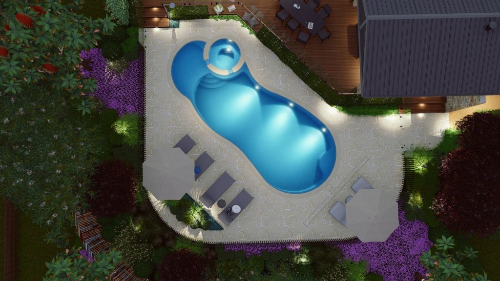 pool lighting landscape design