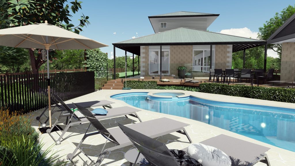 pool and landscape