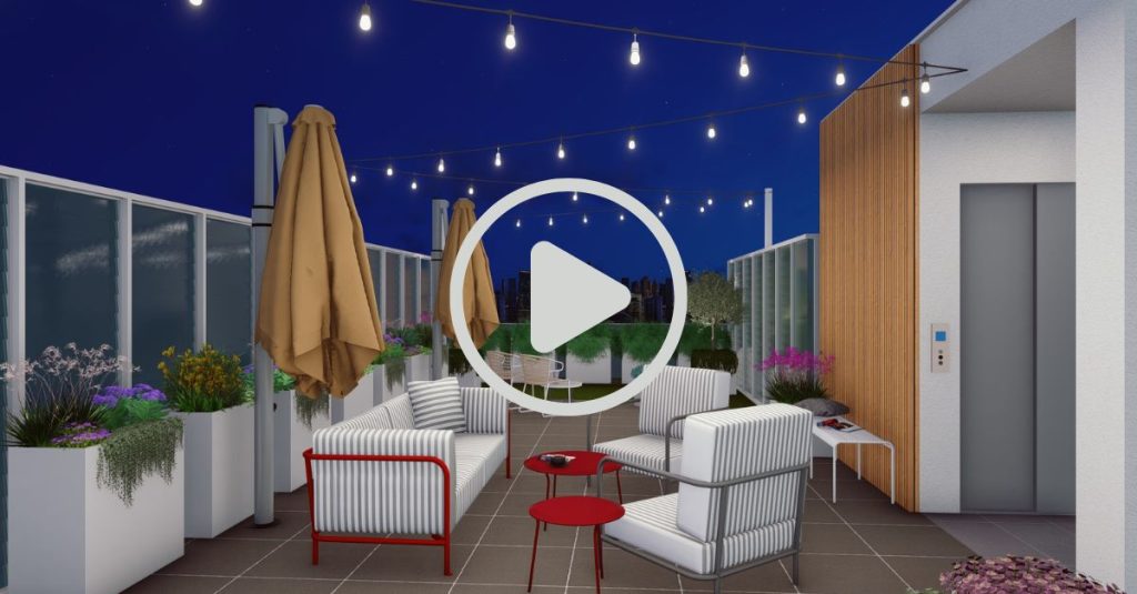 Rooftop 3D landscape design